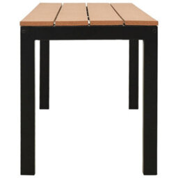 Berkfield Garden Bench 110 Cm Steel And Wpc Brown And Black - thumbnail 4
