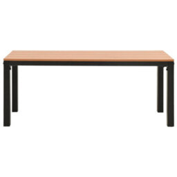 Berkfield Garden Bench 110 Cm Steel And Wpc Brown And Black - thumbnail 3