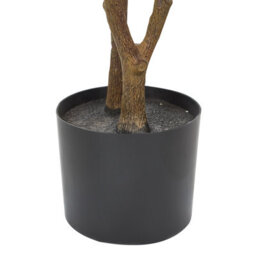 Wyld And Coco 140Cm Croton Faux Plant In Cement Pot - Lifelike Green And Black Leaves, Indoor Floor Decor - thumbnail 5