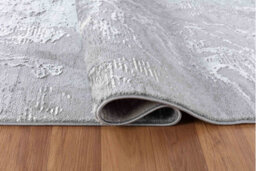 Smart Living Modern Soft Carved Area Rug, Living Room Carpet, Kitchen Floor, Bedroom Soft Rugs 80Cmx150Cm - Serenity (268 Grey) - thumbnail 3