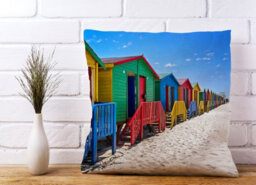 Warren Reed Designer Beach Huts At Muizenberg Beach Cushions 45Cm X 45Cm - thumbnail 2