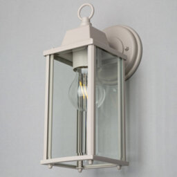Litecraft 2 Pack Of Colone Dove Grey Outdoor Lantern Bevelled Glass Wall Lights - thumbnail 4