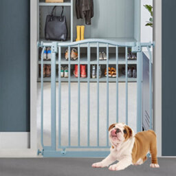 Bettacare Curved Top Dog Gate, 198Cm - 207Cm, Matt Grey, Pressure Fit Pet Gate For Dog And Puppy, Pet And Dog Barrier - thumbnail 2