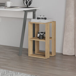 Decortie Lonie Modern Slim Bedside Table Nightstand 34Cm Bedroom Oak H 55Cm - thumbnail 4