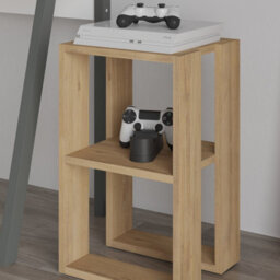 Decortie Lonie Modern Slim Bedside Table Nightstand 34Cm Bedroom Oak H 55Cm - thumbnail 6