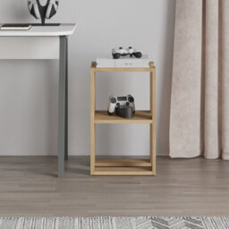 Decortie Lonie Modern Slim Bedside Table Nightstand 34Cm Bedroom Oak H 55Cm - thumbnail 7