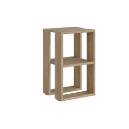 Decortie Lonie Modern Slim Bedside Table Nightstand 34Cm Bedroom Oak H 55Cm - thumbnail 2