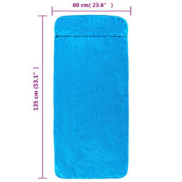 Berkfield Beach Towels 4 Pcs Turquoise 60X135 Cm Fabric 400 Gsm - thumbnail 8