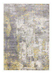 Gold Viscose  Abstract Handmade , Luxurious , Modern Rug For Living Room, Bedroom - 160Cm X 230Cm - thumbnail 6