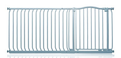 Safetots Curved Top Safety Gate, 171Cm - 180Cm, Matt Grey, Pressure Fit Stair Gate - image 1