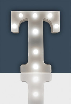 St Helens Home And Garden Battery Operated 3D Led Letter T Light - image 1