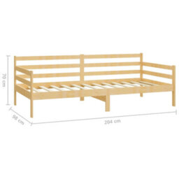 Vidaxl Day Bed Without Mattress Solid Wood Pine 90X200Cm - thumbnail 8