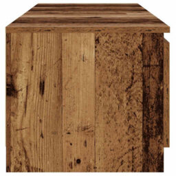 Berkfield Tv Cabinet With Led Lights Old Wood 140X40X35.5 Cm Engineered Wood - thumbnail 8