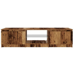 Berkfield Tv Cabinet With Led Lights Old Wood 140X40X35.5 Cm Engineered Wood - thumbnail 7