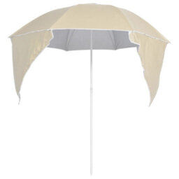 Berkfield Beach Umbrella With Side Walls Sand 215 Cm - thumbnail 4