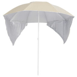 Berkfield Beach Umbrella With Side Walls Sand 215 Cm - thumbnail 2
