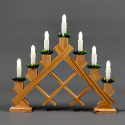 Shatchi Led Candle Flameless Table Top Wooden Holder Engraved Merry Christmas White Battery Operated - thumbnail 2