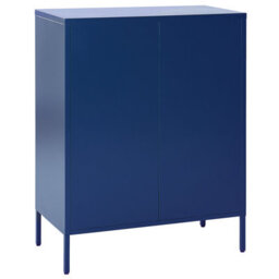 Beliani Navy Blue Metal Office Cabinet 2-Door Locking With Keys, 3 Shelves, W80 X D40 X H102Cm - thumbnail 5