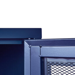 Beliani Navy Blue Metal Office Cabinet 2-Door Locking With Keys, 3 Shelves, W80 X D40 X H102Cm - thumbnail 6