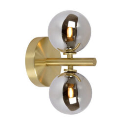 Lucide Tycho Retro Wall Light - 2Xg9 - Matt Gold, Brass