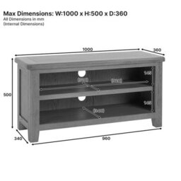 The Furniture Market Cotswold Rustic Smoked Oak Small Tv Unit Up To 50 Tv Size - thumbnail 7