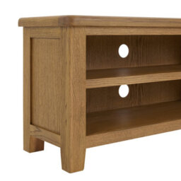 The Furniture Market Cotswold Rustic Smoked Oak Small Tv Unit Up To 50 Tv Size - thumbnail 6
