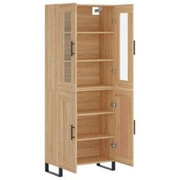 Berkfield Elegant Highboard Sonoma Oak 69.5X34X180 Cm Engineered Wood - thumbnail 4