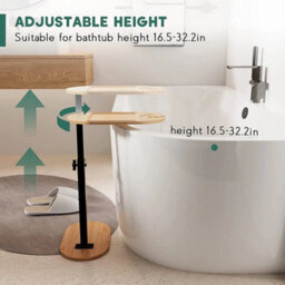 Bamboo Bath Tray Adjustable C-Shape - thumbnail 4