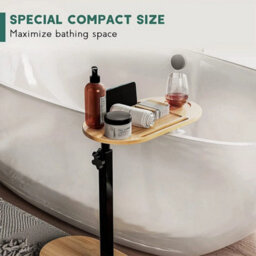 Bamboo Bath Tray Adjustable C-Shape - thumbnail 5