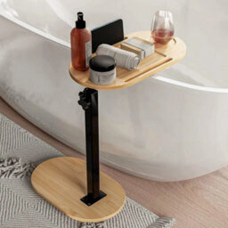 Bamboo Bath Tray Adjustable C-Shape - thumbnail 6