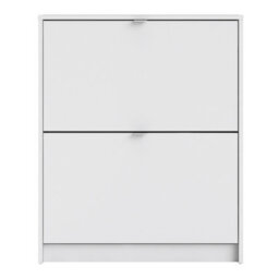 Furniture To Go Shoes Shoe Cabinet  W. 2 Tilting Doors And 2 Layers White - thumbnail 2