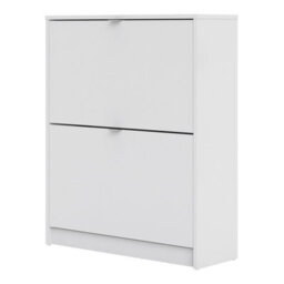 Furniture To Go Shoes Shoe Cabinet  W. 2 Tilting Doors And 2 Layers White - thumbnail 3