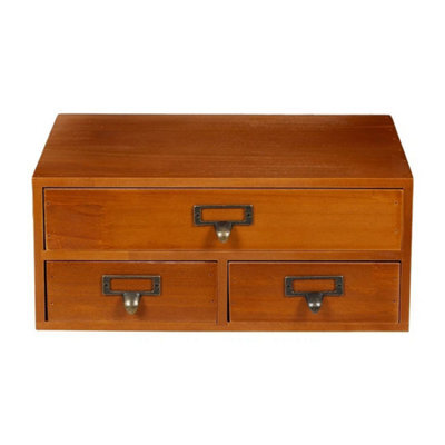 Wooden Desk Organizer Office Storage Box - image 1