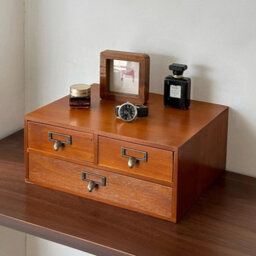 Wooden Desk Organizer Office Storage Box - thumbnail 3