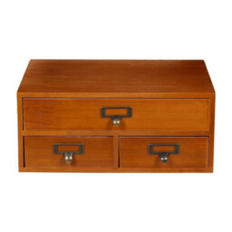 Wooden Desk Organizer Office Storage Box - thumbnail 1