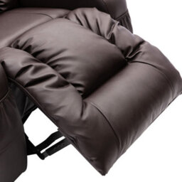 More4Homes Caesar Bonded Leather Manual Recliner Armchair With Rocking Swivel Heat And Massage (Brown) - thumbnail 5