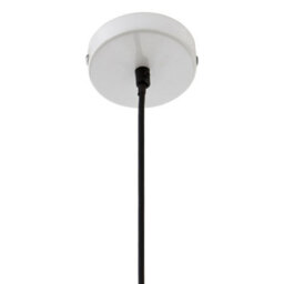 Orsina White Pendant Light With Ridged Dome Shade, Metal Hanging Lamp With Vent Detail, Unique Kitchen Pendant - thumbnail 3