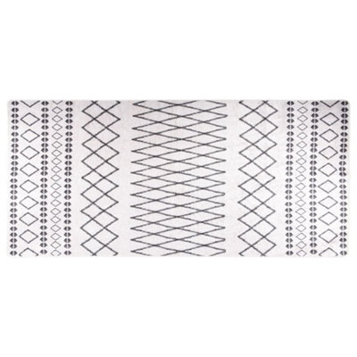 Walplus Rug Washable 80X300 Cm Black And White Anti Slip - image 1