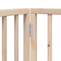 Walplus Brown Dog Gate With Door Foldable 10 Panels 800 Cm Poplar Wood - thumbnail 8