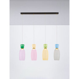 Luminosa Lighting Luminosa Pluma Bar Pendant Ceiling Light Glossy Purple, Yellow, Pink, Light Green, Light Blue, Smokey, Gold Led 20W 1800Lm 3000K - thumbnail 4
