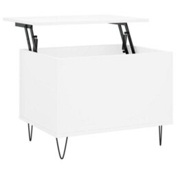 Berkfield Modern Coffee Table White 60X44.5X45 Cm Engineered Wood - thumbnail 1