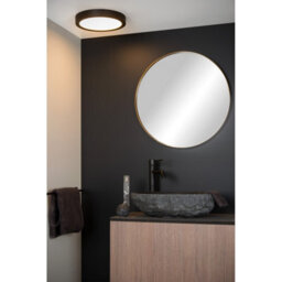 Lucide Brice-Led Modern Flush Ceiling Light Bathroom 30Cm - Led Dim. - 1X30W 3000K - Ip44 - Black - thumbnail 4