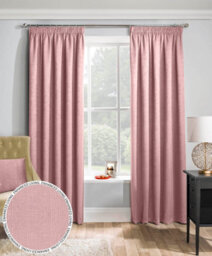 Enhanced Living Matrix Blush Pink 46 X 72 Inch (117X183Cm) Tape Top Thermal Noise Reducing Dim Out Curtains (Pair)