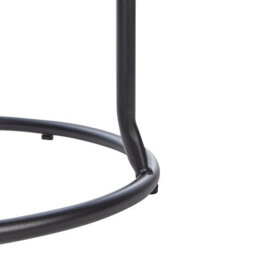 Wyld And Coco Brown Faux Leather Bar Stools 2 Pack With Matte Black Steel Legs, Counter Height (W43 X D43 X H74Cm) - thumbnail 7