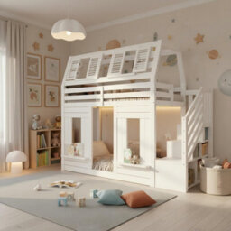 Wooden Bunk Bed With Led, Storage Stairs & Window - thumbnail 8