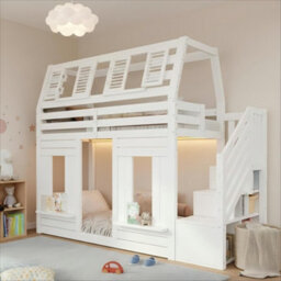 Wooden Bunk Bed With Led, Storage Stairs & Window - thumbnail 5