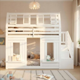 Wooden Bunk Bed With Led, Storage Stairs & Window - thumbnail 4