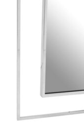 Orsina Stainless Steel Accent Wall Mirror, Stylish Luxe Wall Mirror, Rectangular Framed Mirror For Wall Decor - thumbnail 4