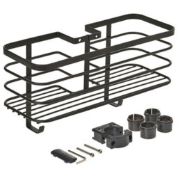 Metaltex Origin Lava Shower Rail Storage Basket - Black