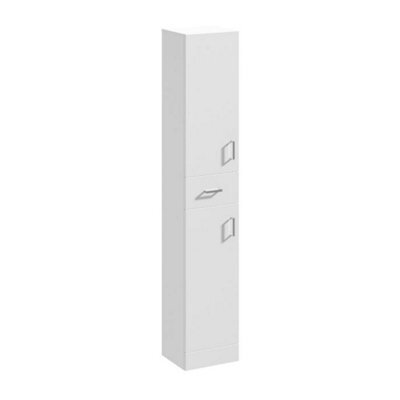 Dezine Velvare 350mm X 1900mm Gloss White Cupboard (330mm Deep) - image 1
